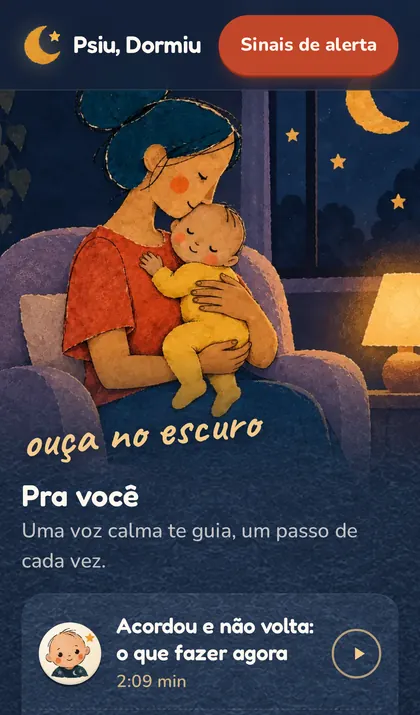 Tela inicial com as 5 faixas
