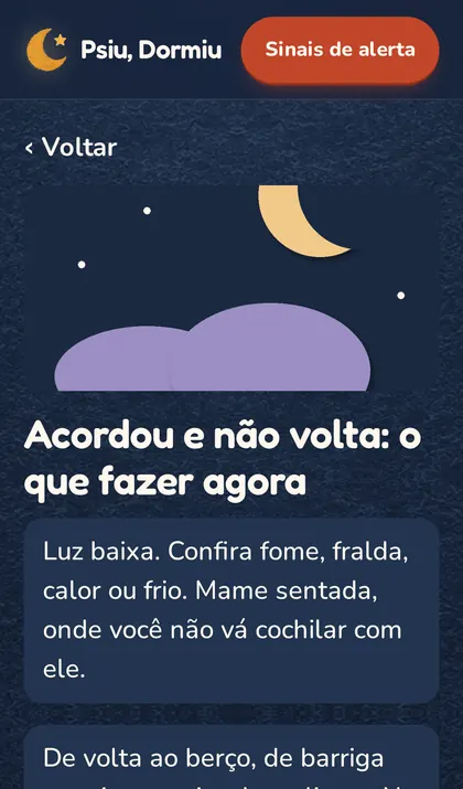 A voz dizendo o passo de agora