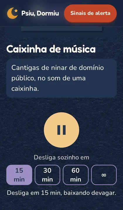 Rádio Ninar com timer